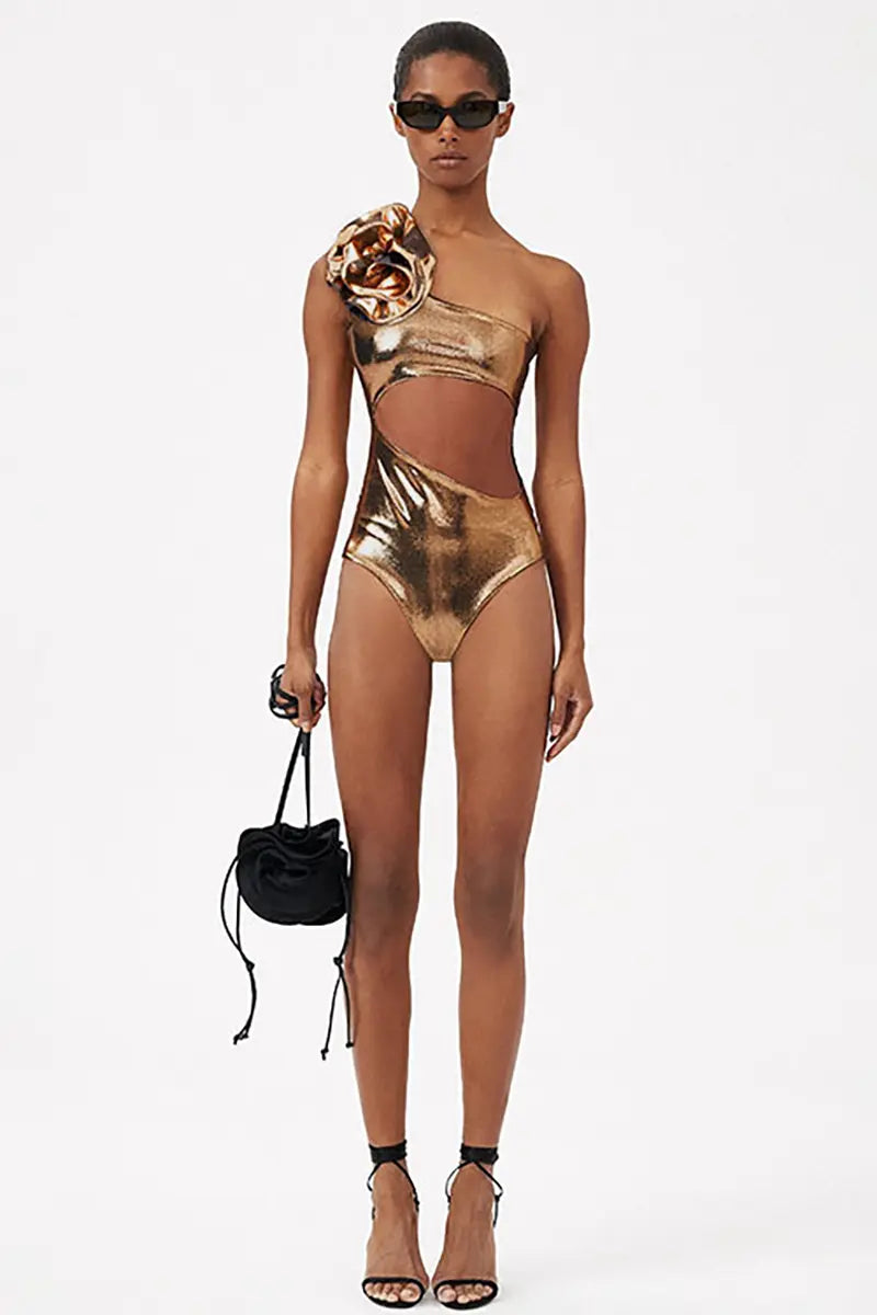 Floral Cutout Swimsuit Set-ROVOLE