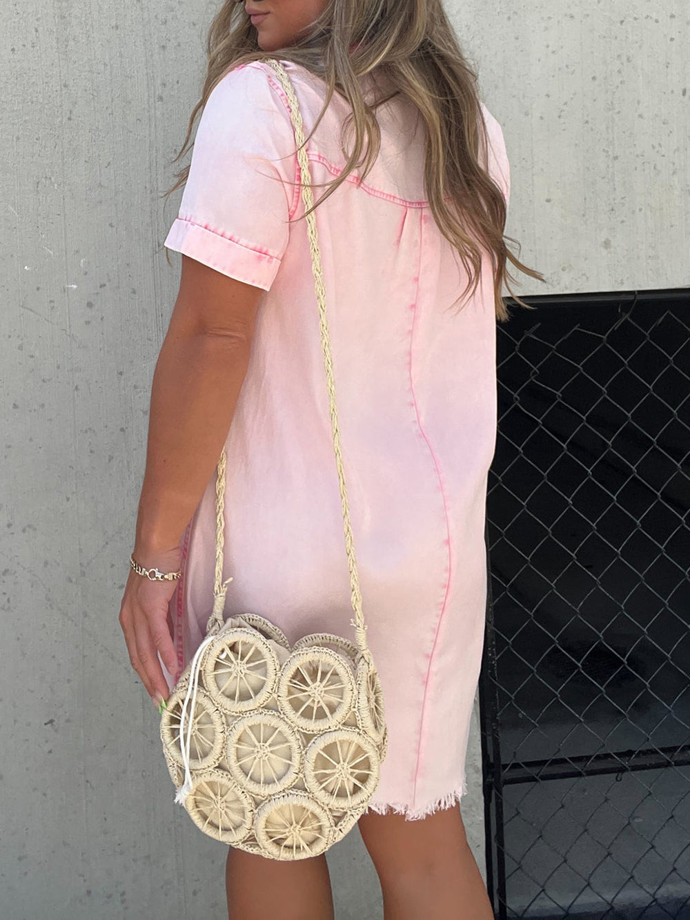 Happy Endings Tencel Shirt Dress Pink-Massicos