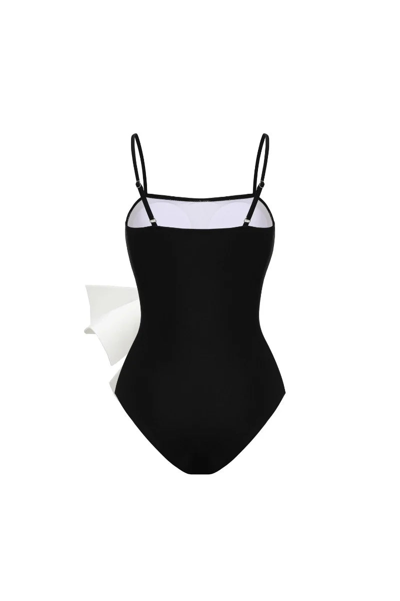 Bow Detail Sweetheart One Piece Swimsuit-ROVOLE