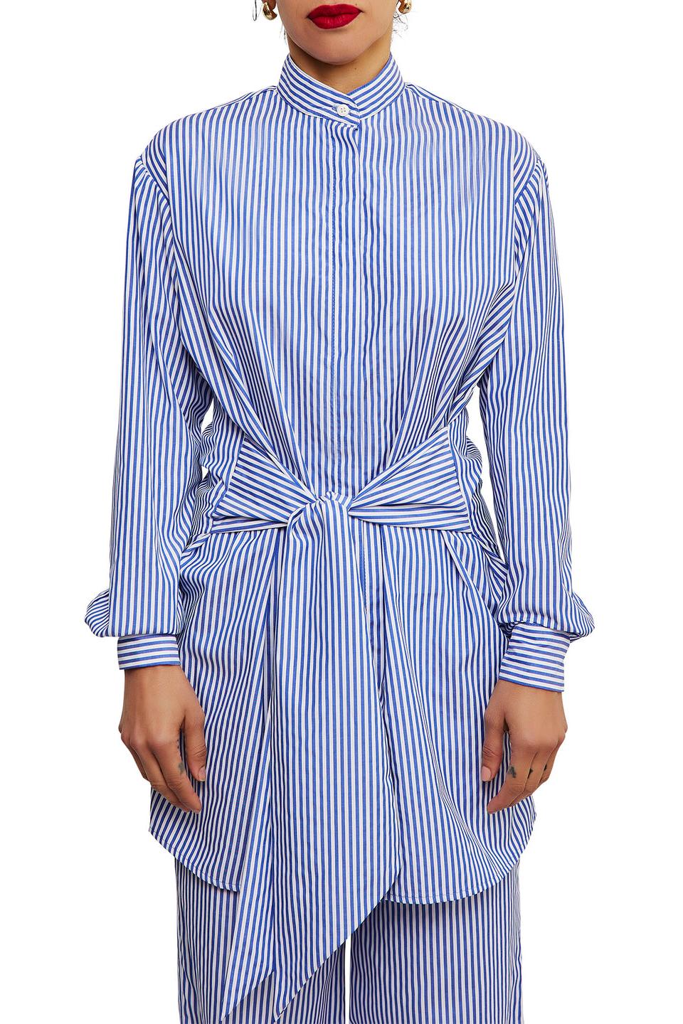 Blue Bar Skirt Set-ROVOLE