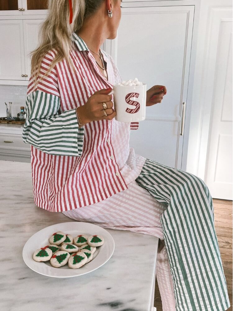 Holiday Tri-Stripe Pajama Set-Massicos