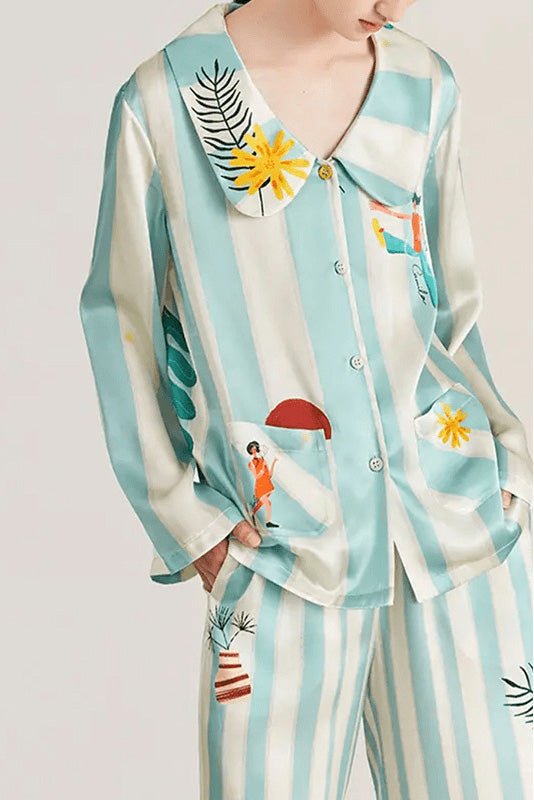 Forest Walk Long Pajama Set-ROVOLE