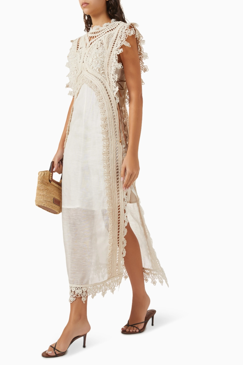 Woven Hollow Organza Maxi Dress-ROVOLE