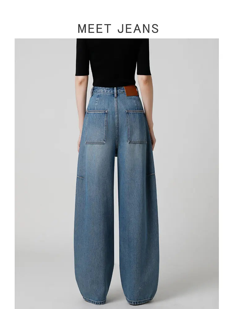 Designer High-Waist Arc Jeans-Massicos