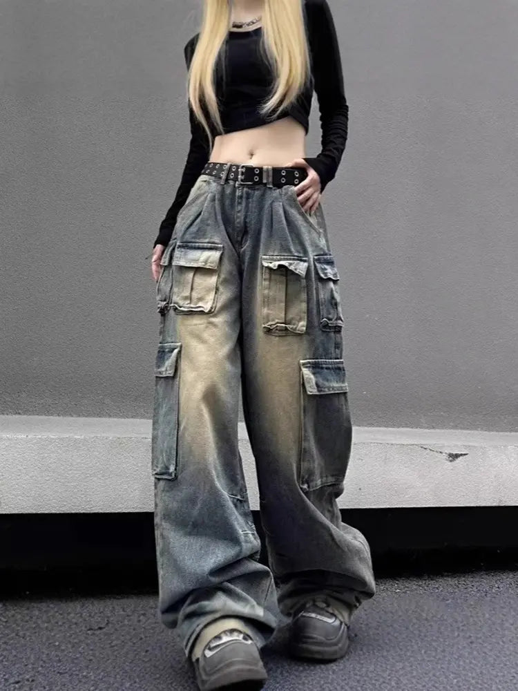High-Street American Cargo Jeans-Massicos