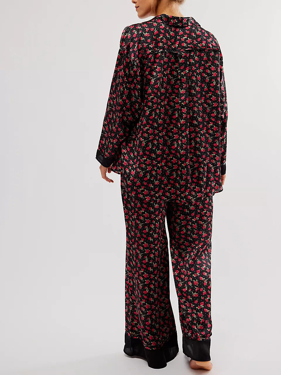 Rose Print Pajama Set-Massicos