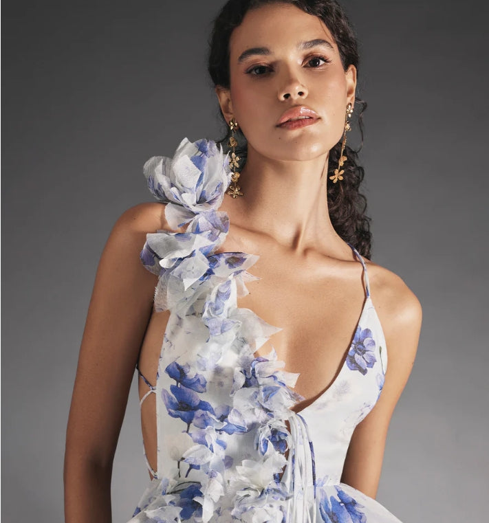 Anemone Backless mini dress-Massicos