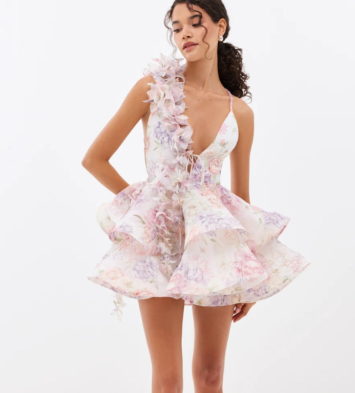 Anemone Backless mini dress-Massicos