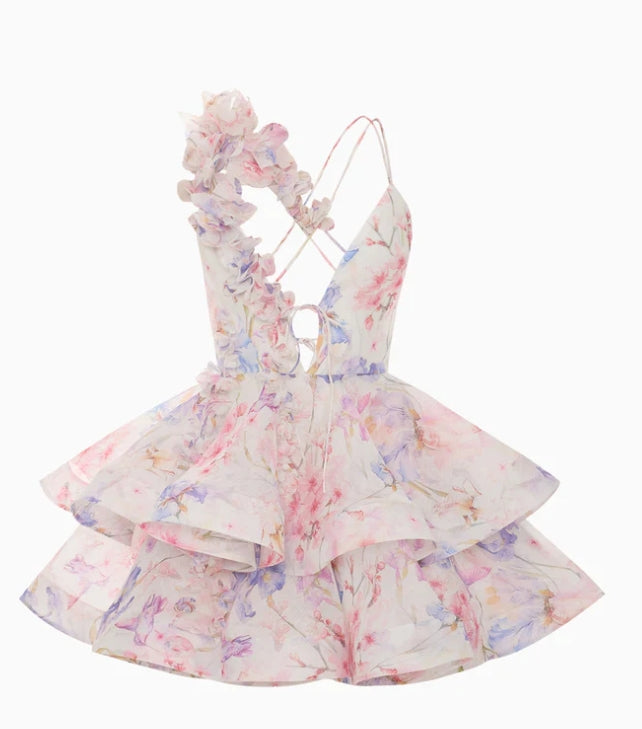 Anemone Backless mini dress-Massicos