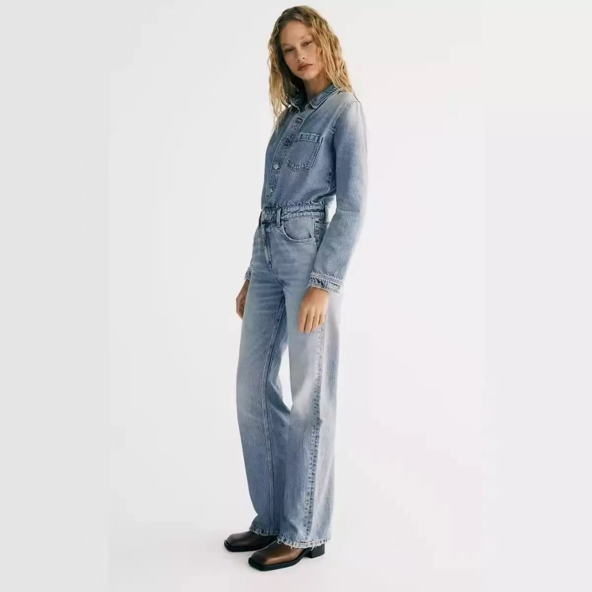 Light Blue Denim Set-Massicos