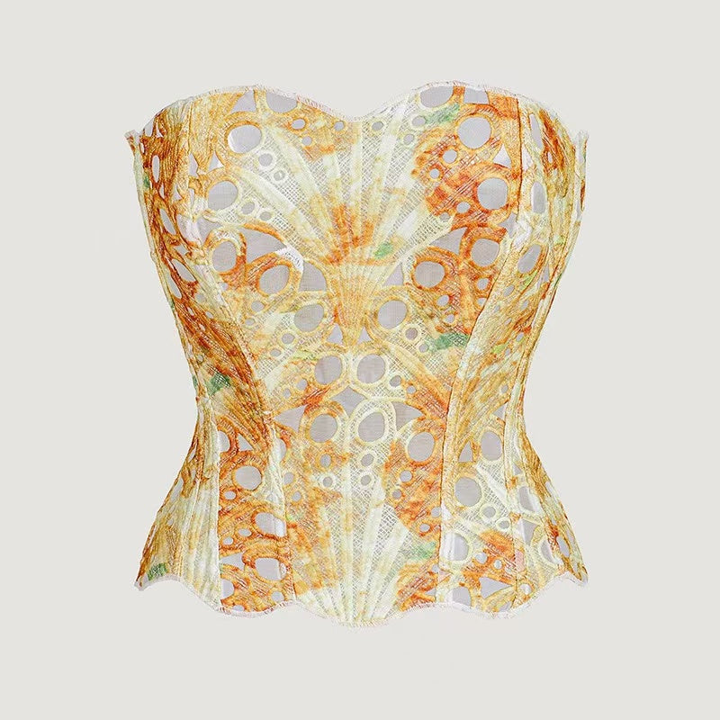 Lace Strapless Corset-Massicos