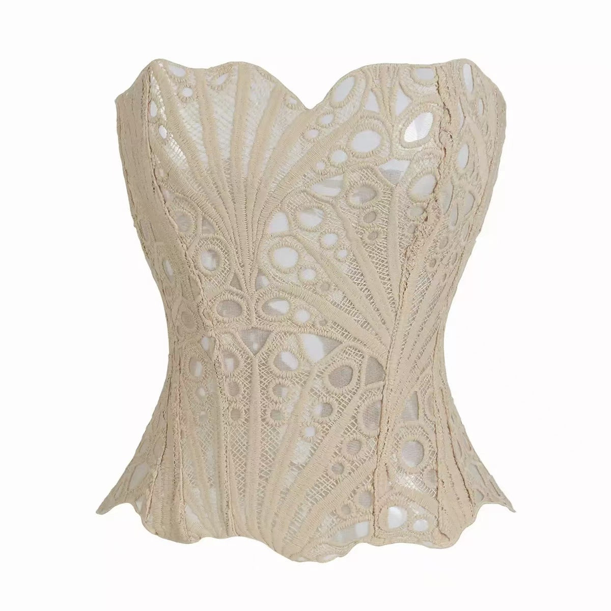 Lace Strapless Corset-Massicos