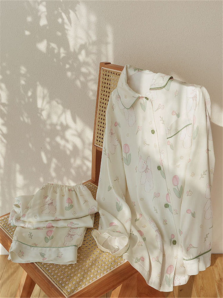Bamboo Cotton Gauze Sleepwear Set-Massicos
