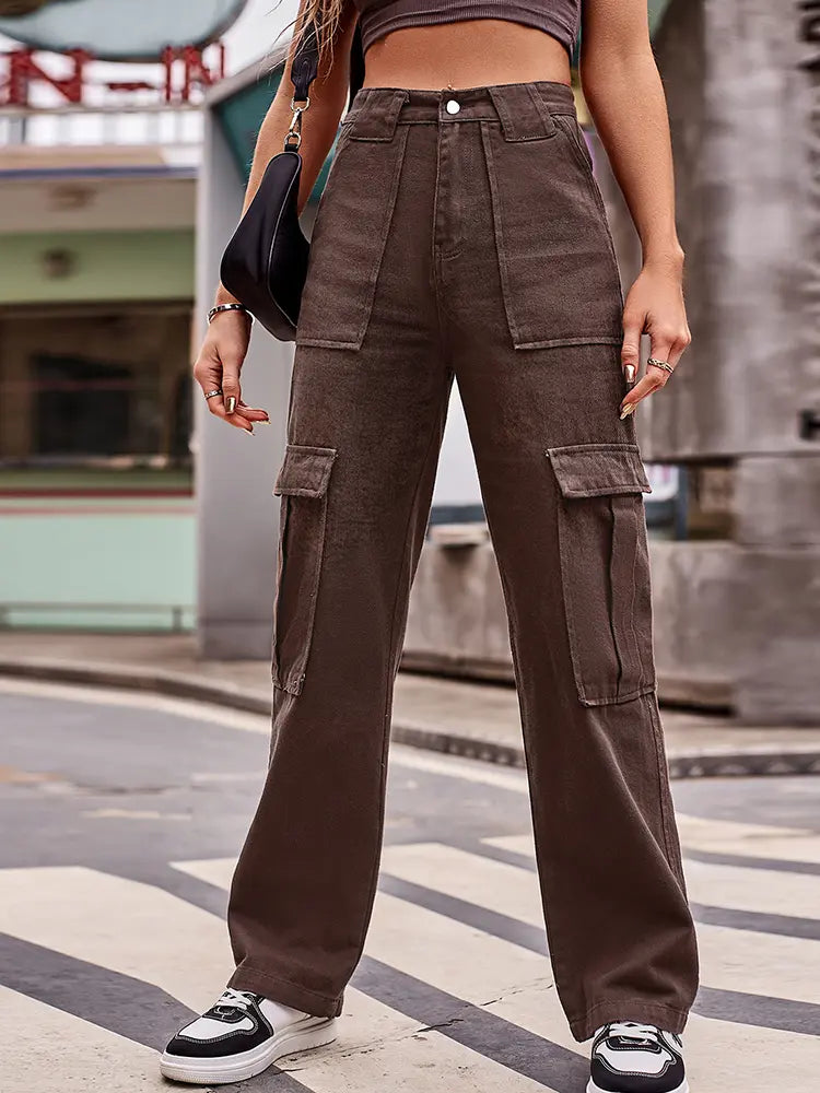 Versatile Multi-Pocket Jeans-Massicos