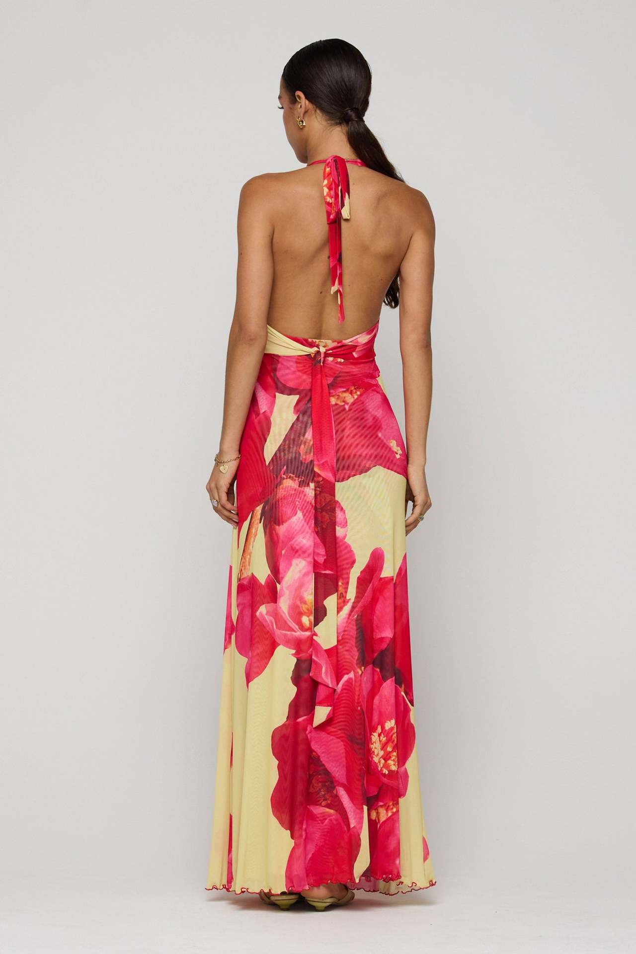 Camoni Polka Dot Diary Maxi Dress-ROVOLE