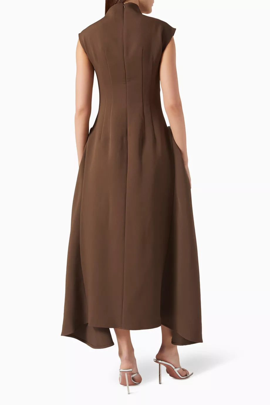 Twill suit midi dress-Massicos