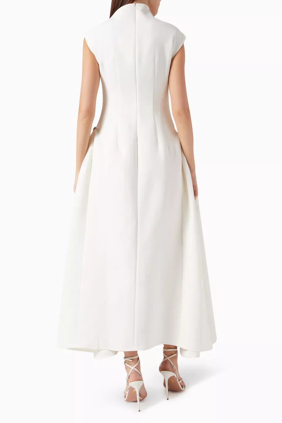 Twill suit midi dress-Massicos