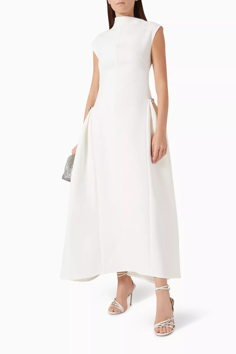 Twill suit midi dress-Massicos