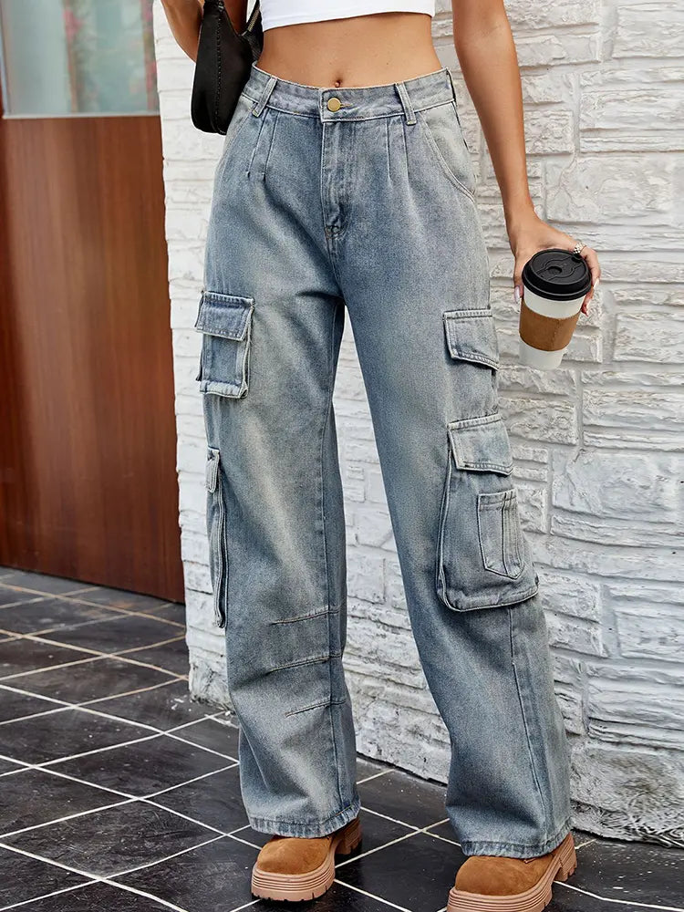 Relaxed Elastic Washed Trousers-Massicos