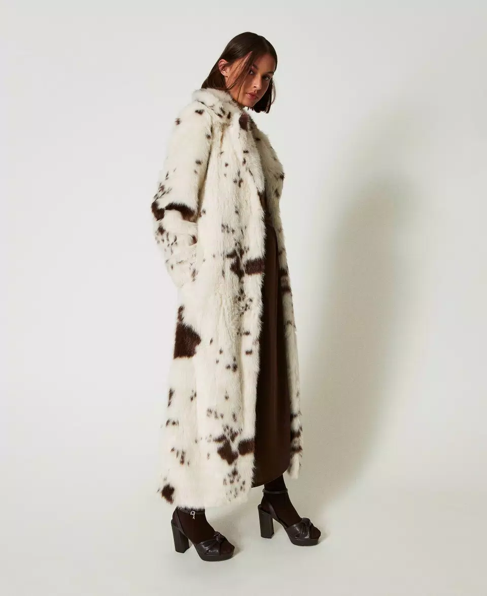 Cow Faux Fur Coat-Massicos