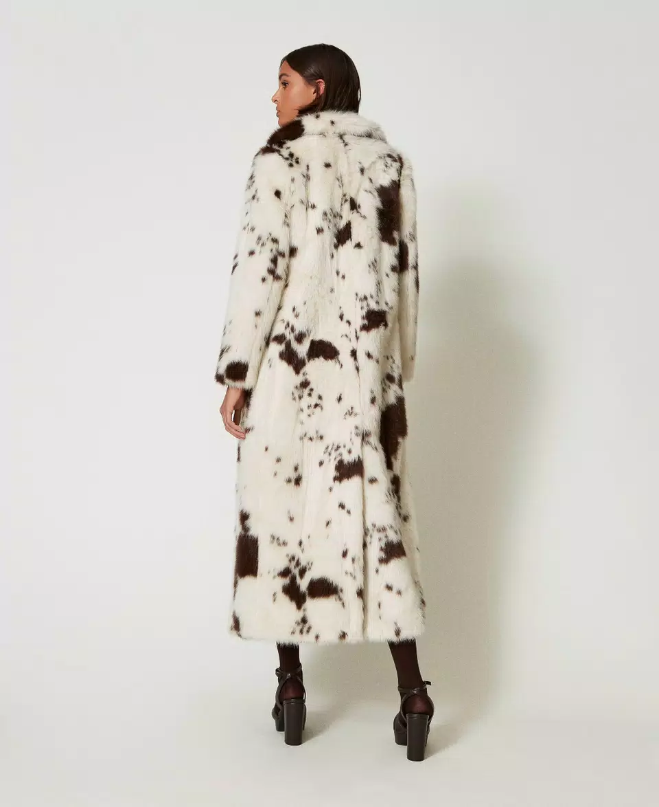 Cow Faux Fur Coat-Massicos