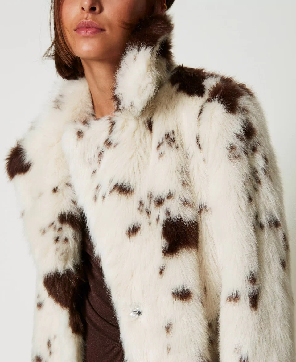 Cow Faux Fur Coat-Massicos