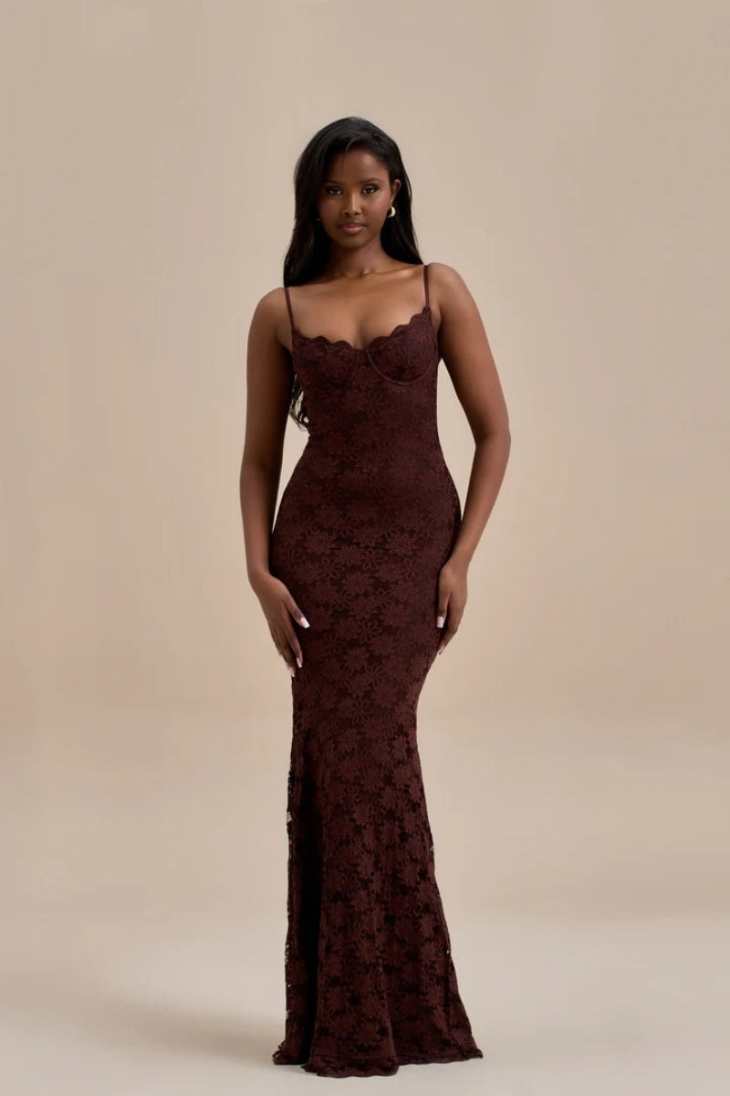 Leah Lace Maxi Dress-ROVOLE