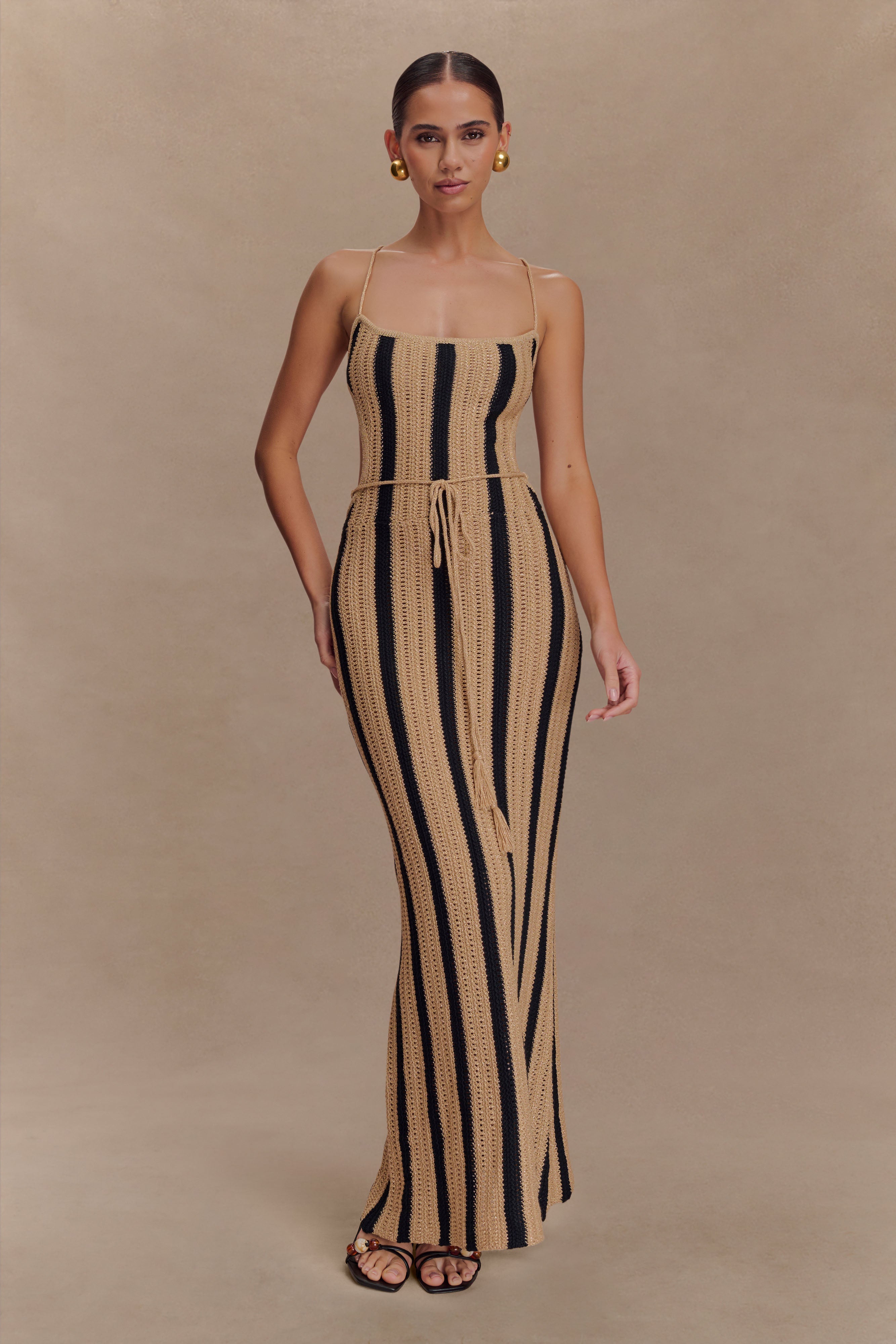 Shepherd Crochet Halter Maxi Dress-Massicos