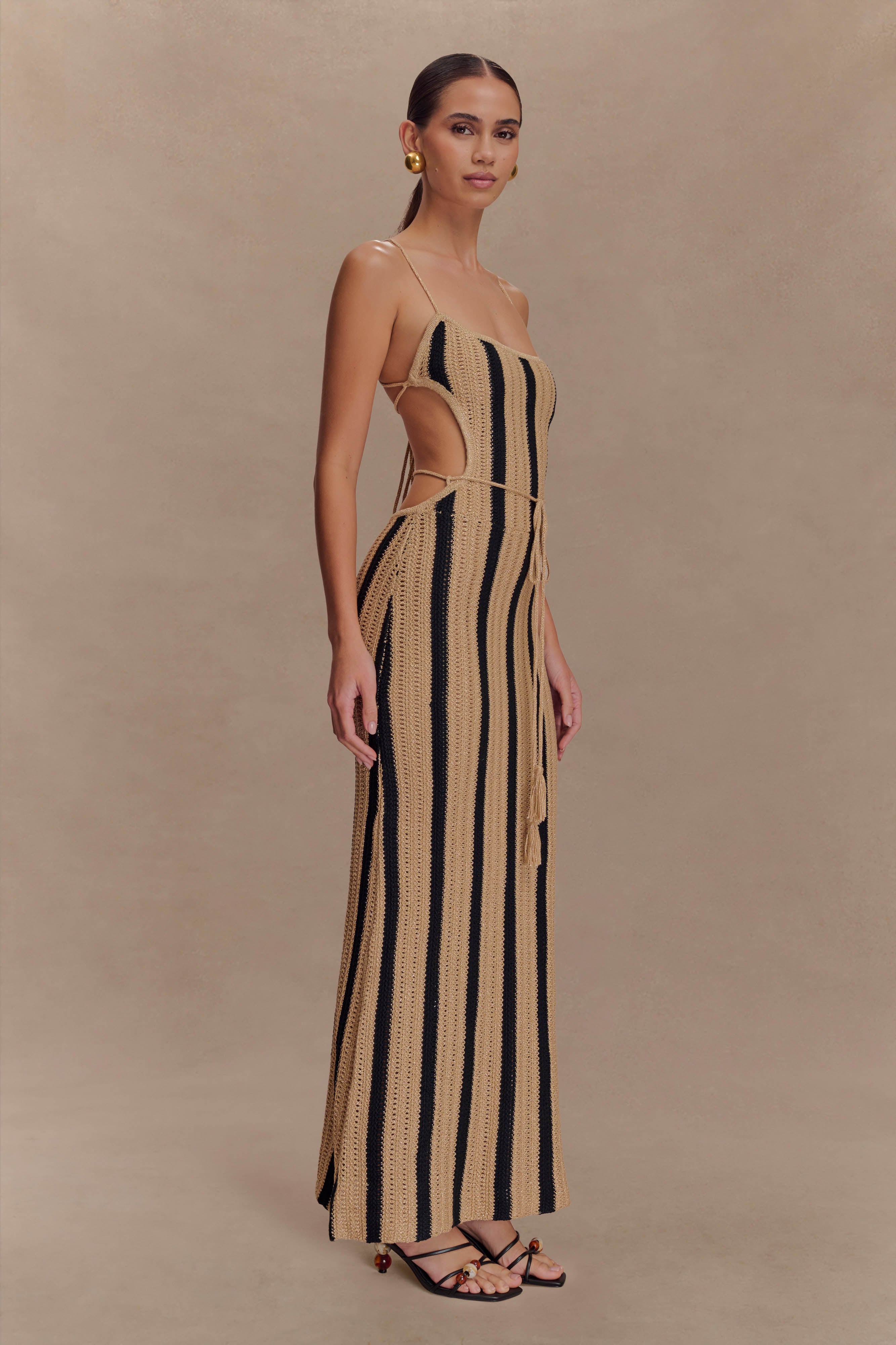 Shepherd Crochet Halter Maxi Dress-Massicos