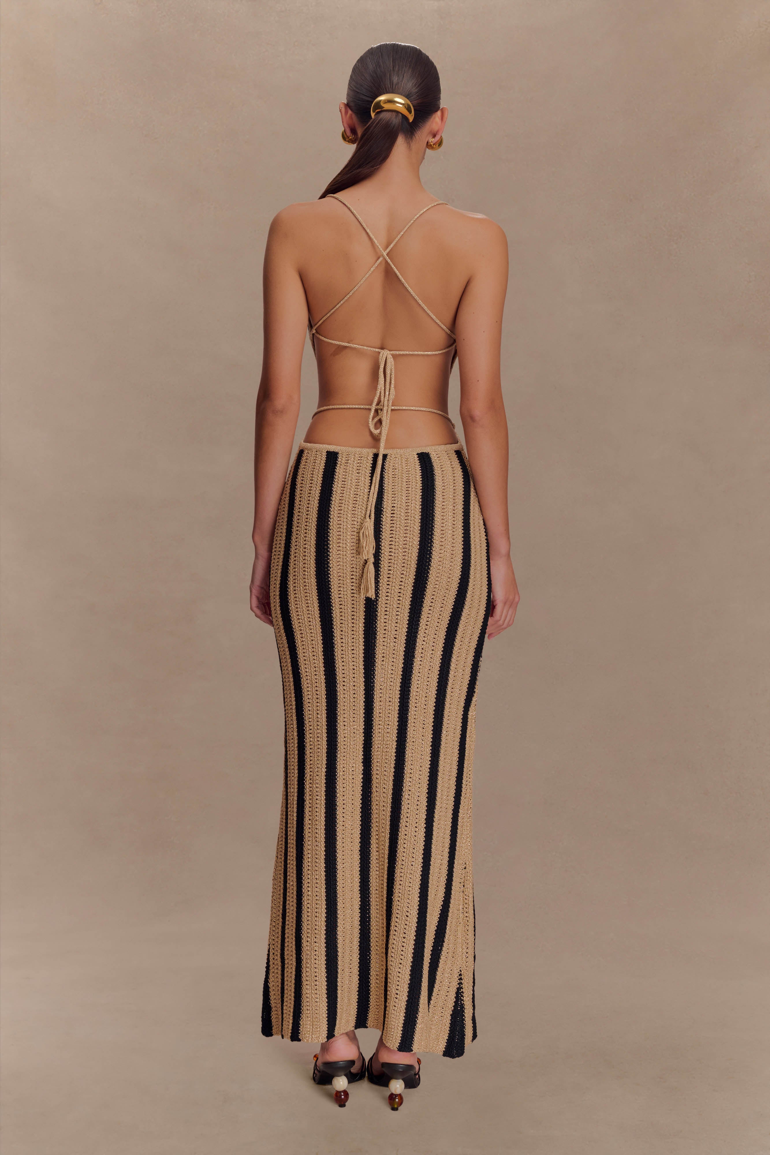 Shepherd Crochet Halter Maxi Dress-Massicos