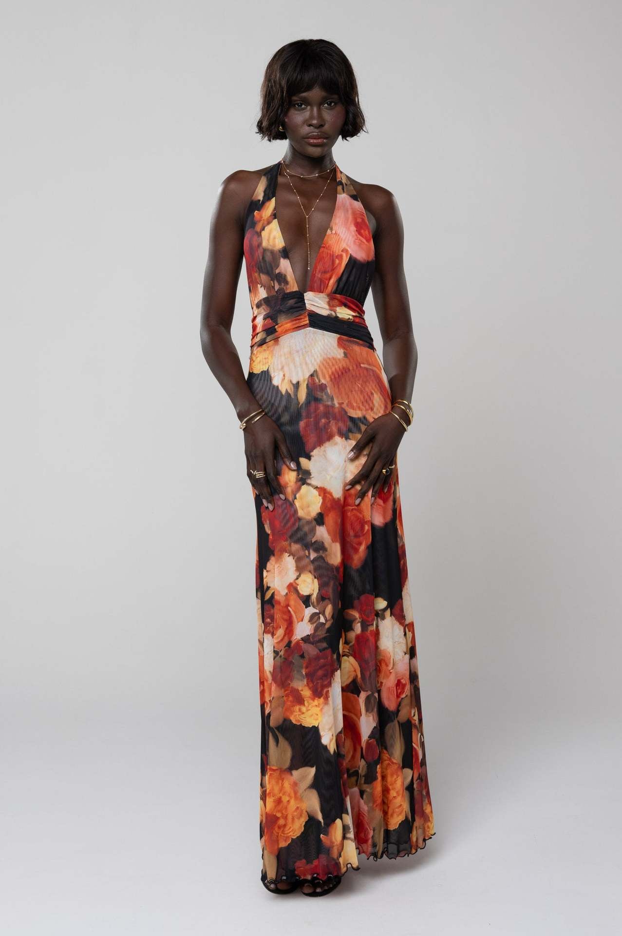 Camoni Polka Dot Diary Maxi Dress-ROVOLE