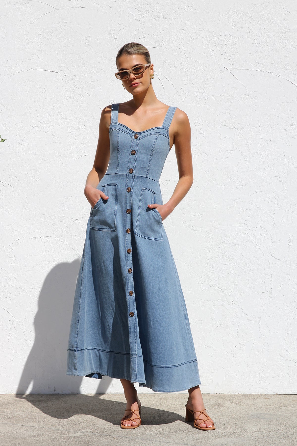 Danielle Dress BLUE DENIM-ROVOLE
