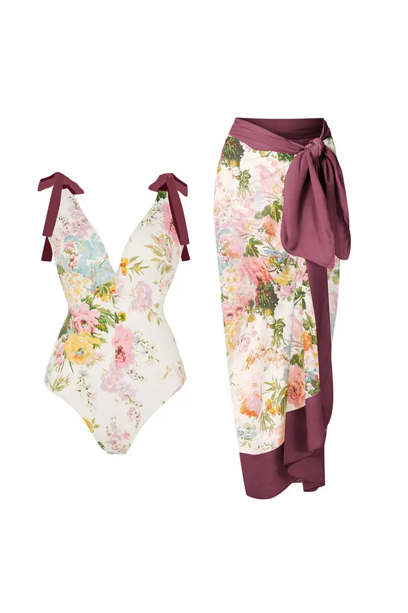 Appliqué Tie-Up Sexy Bikini Set-ROVOLE