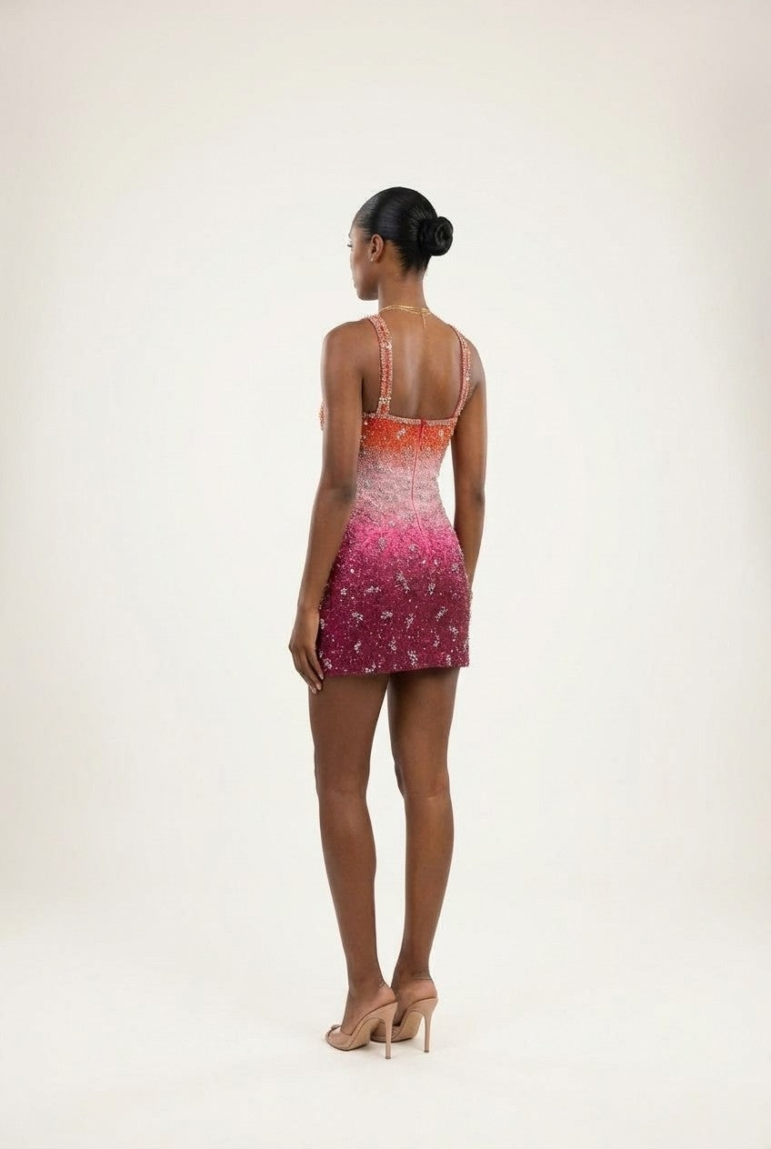Luminara Ombre Sequin Mini Dress