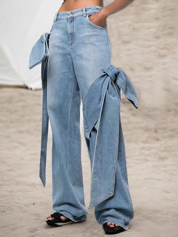 Washed High-Waist Denim-Massicos