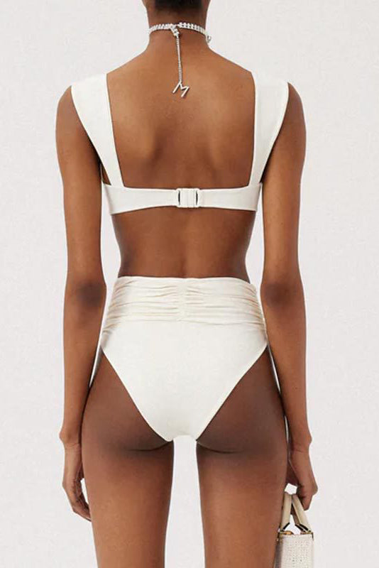 Embellished Ruched Bikini Set-ROVOLE