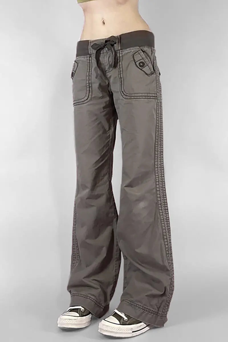 Trendy Slim-Fit Cargo Jeans-Massicos