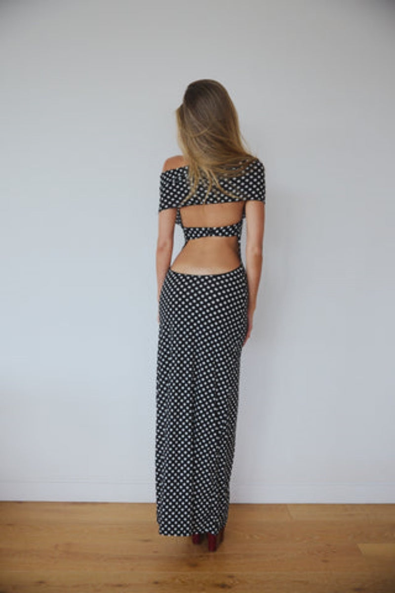 Polka Dot Maxi Dress-ROVOLE