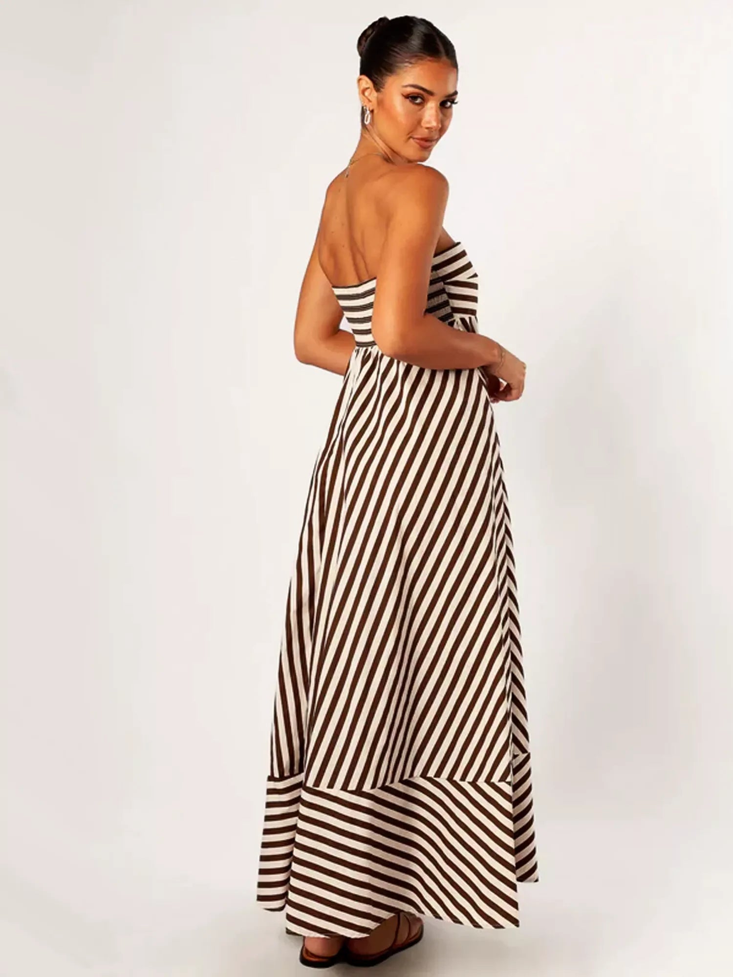 Nocturnal Charm Ruched Maxi Dress-Massicos