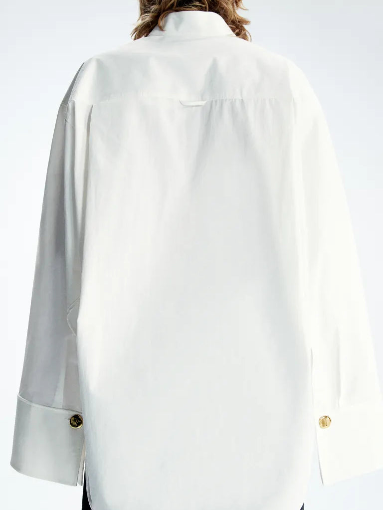 Statement Button Tuxedo Shirt & Fringed Trim Pants-Massicos