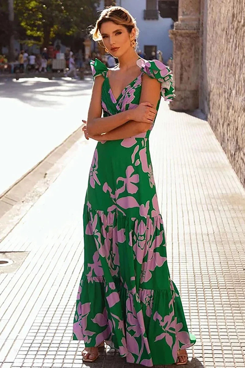 Floral Print Resort Swimsuit Set-ROVOLE