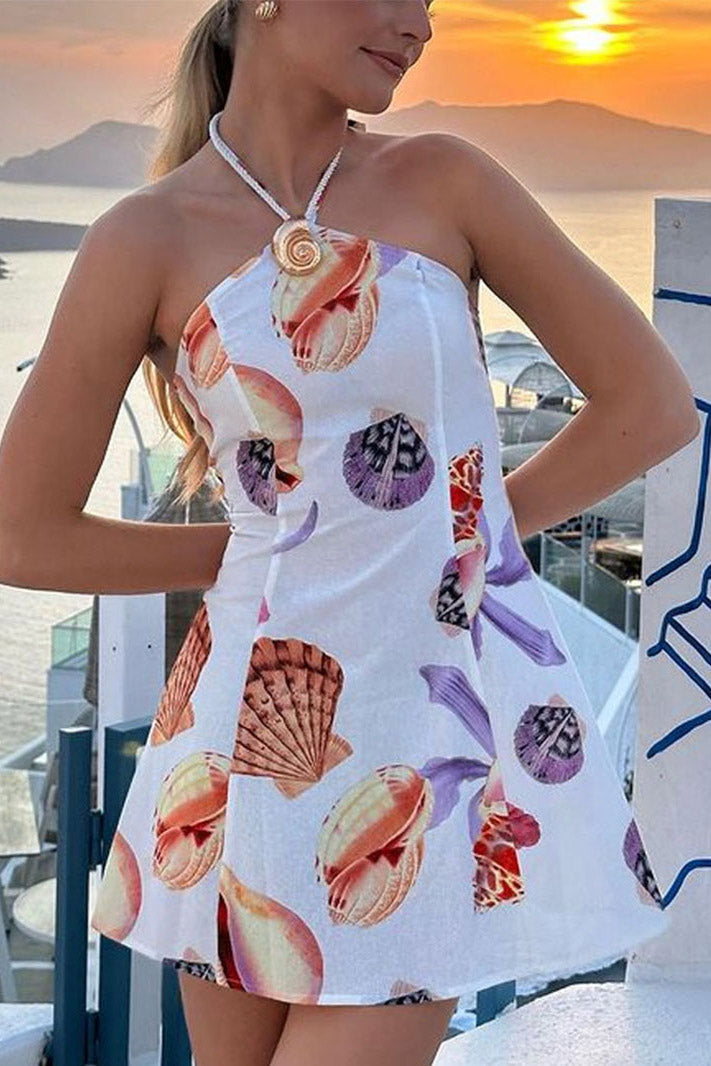 Freya Mini Dress - Seaside Bouquet-ROVOLE
