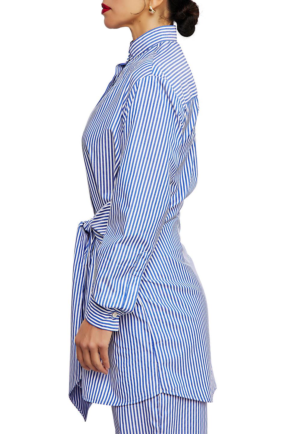 Blue Bar Skirt Set-ROVOLE