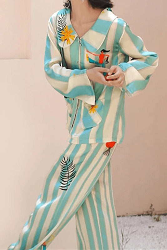 Forest Walk Long Pajama Set-ROVOLE