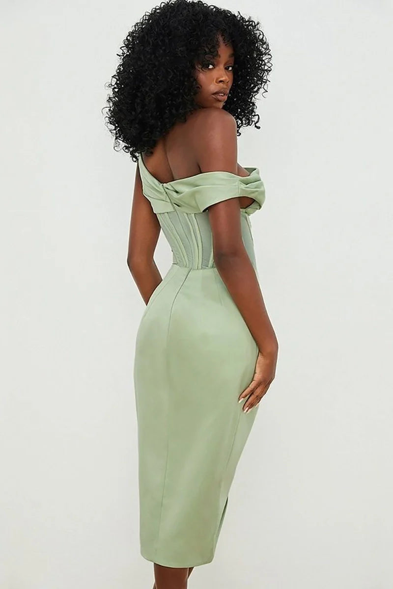 Apple Green Vintage Style Swimsuit Set-ROVOLE