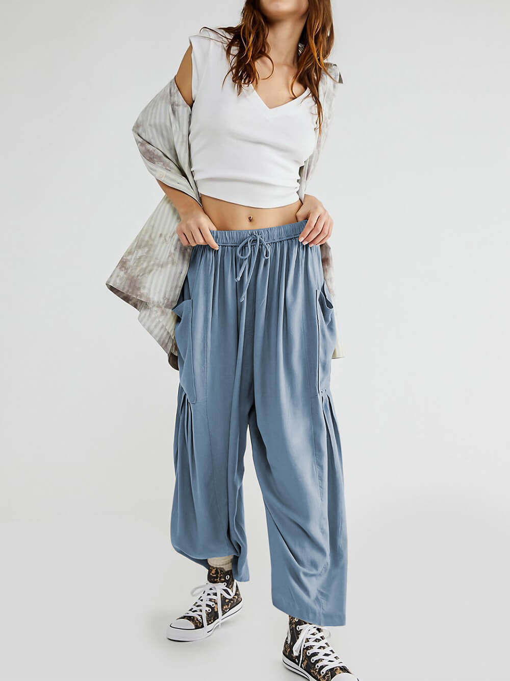 Comfortable Wide-Leg Yoga Pants-Massicos