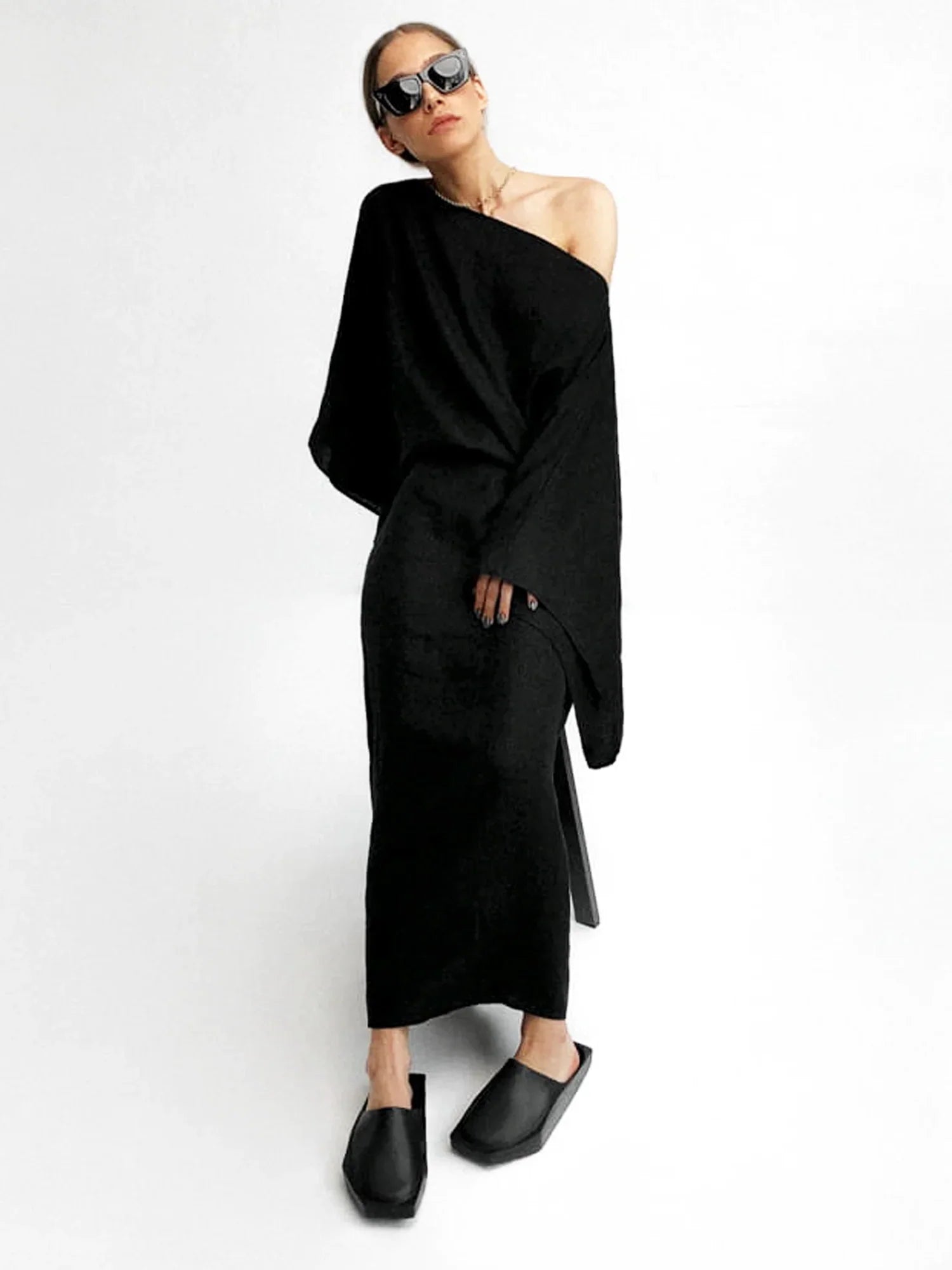 Crimson Linen Breeze Kimono Dress-Massicos