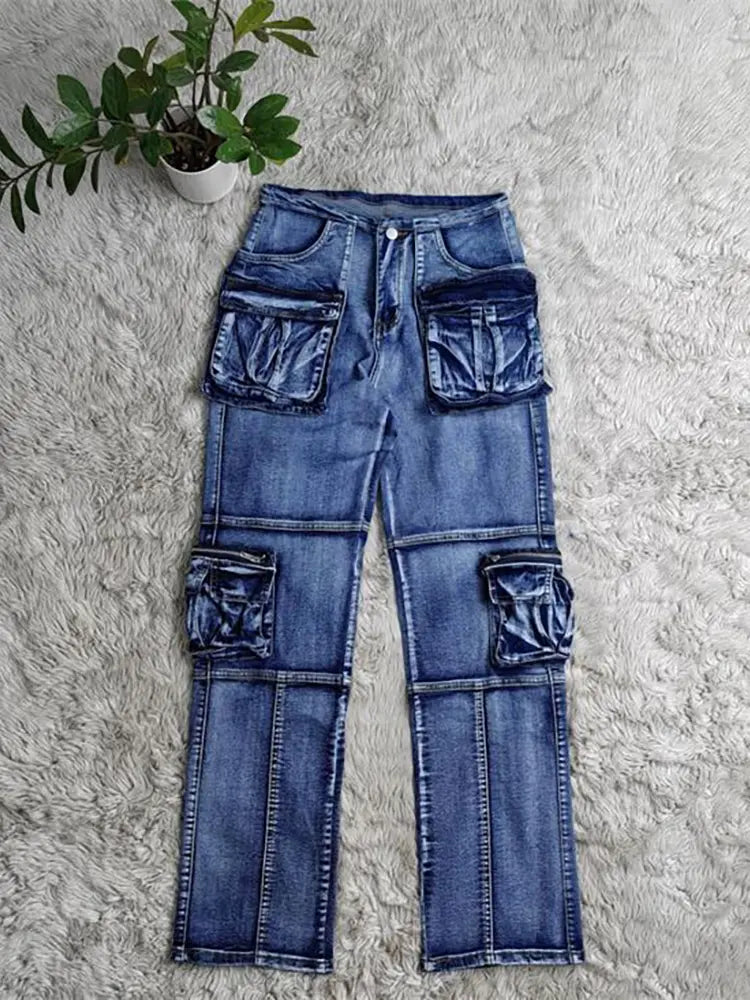 Casual Versatile Multi-Pocket Work Pants-Massicos