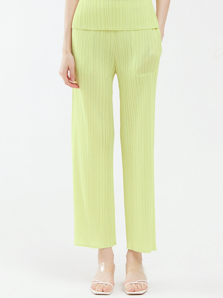 Women's Casual Wide-Leg Pleated Pants-Massicos