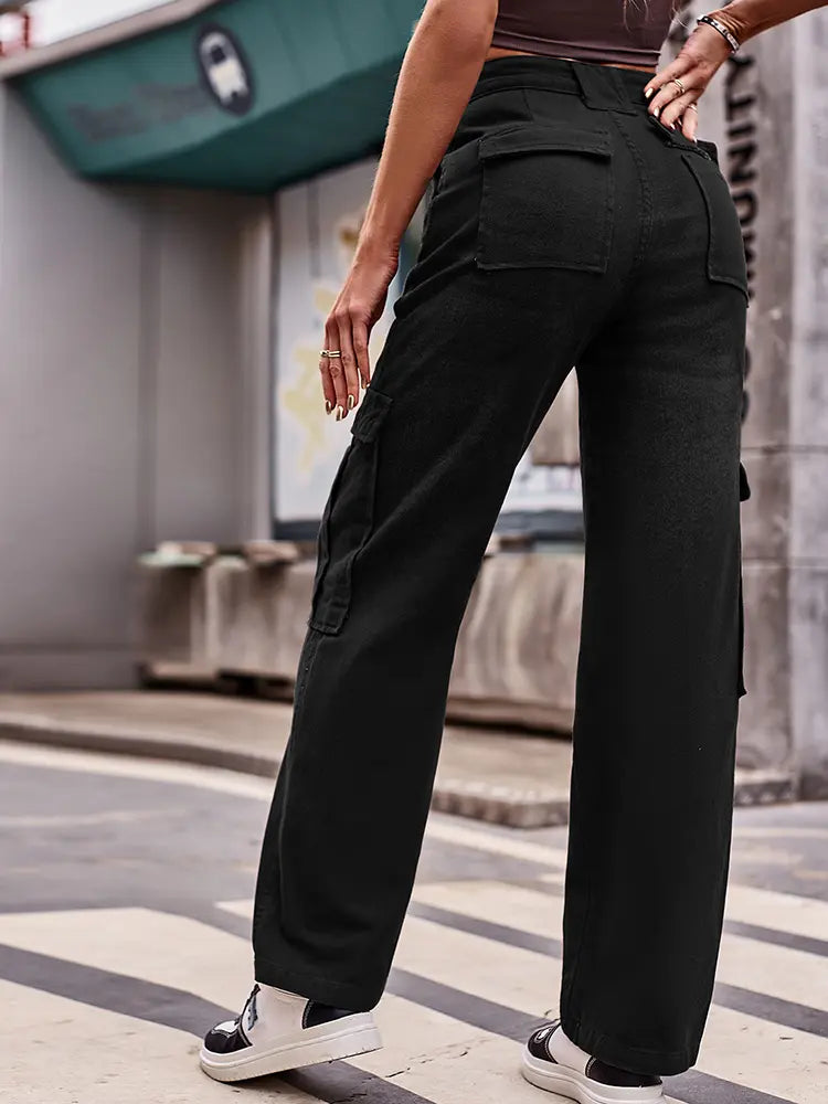 Versatile Multi-Pocket Jeans-Massicos